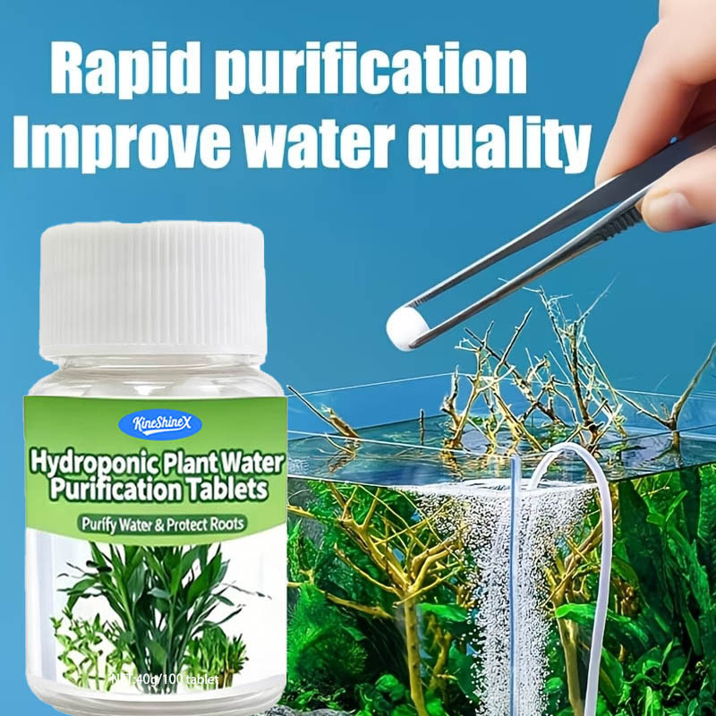 Aquarium Plant Ornament - 水耕栽培用浄水タブレット - 水槽、鉢植え、水耕栽培システムに適した即効性浄水剤、水生庭園用