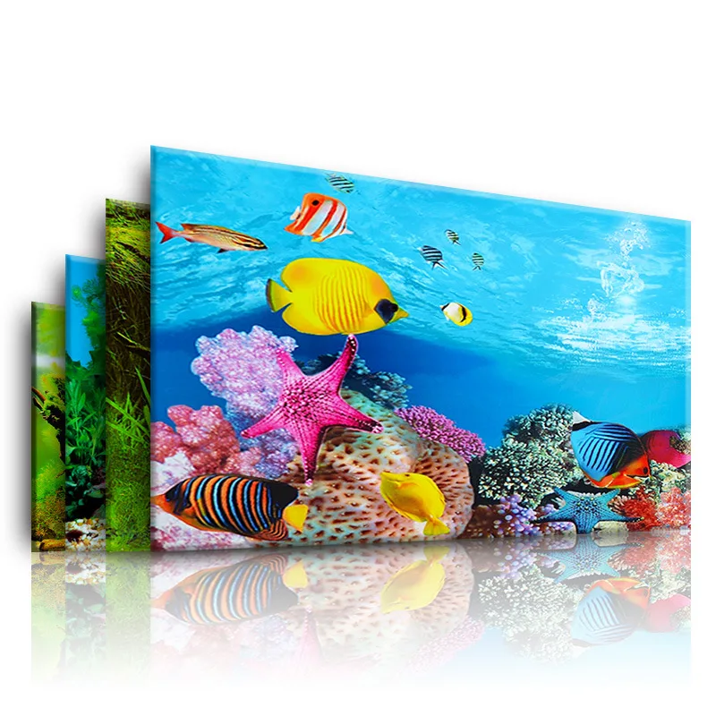 Aquarium Plant Ornament - 水族館の背景 3d ステッカーポスター水槽水族館の背景アクセサリー装飾海洋植物 Aquascape 絵画