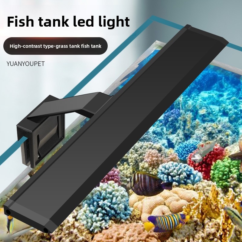 Planted Aquarium Pendant Light - プロ仕様LED水槽ライト - 植物水槽用高輝度クリップ式ランプ、防水カバー付き、フルスペクトル