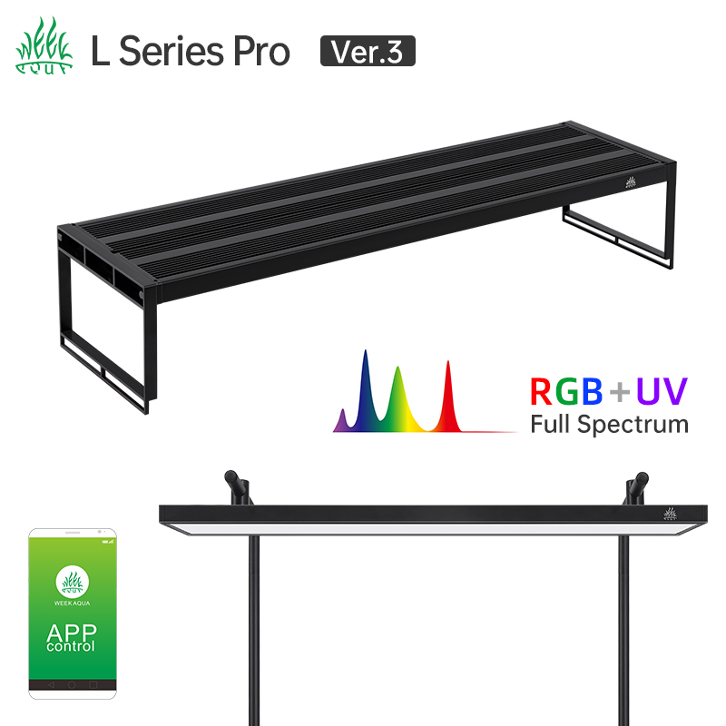 Planted Aquarium Pendant Light - 水族館に植えられたLEDライト,1シリーズ,調光器とタイマー,アプリコントロール,rrb uva