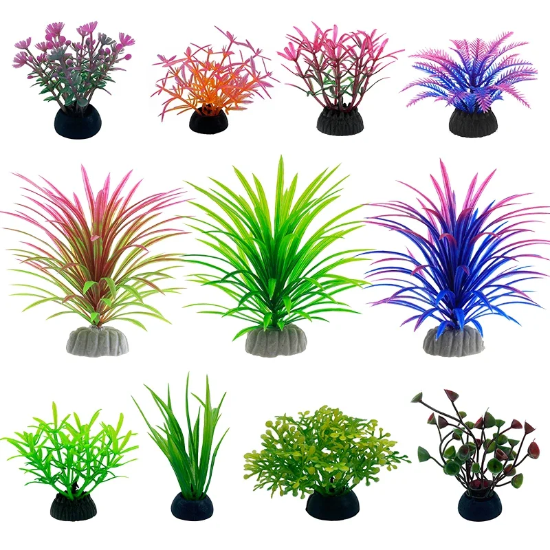 Aquarium Plant Ornament - PVC 水族館装飾シミュレーション人工葉植物環境保護材料水族館装飾アクセサリー
