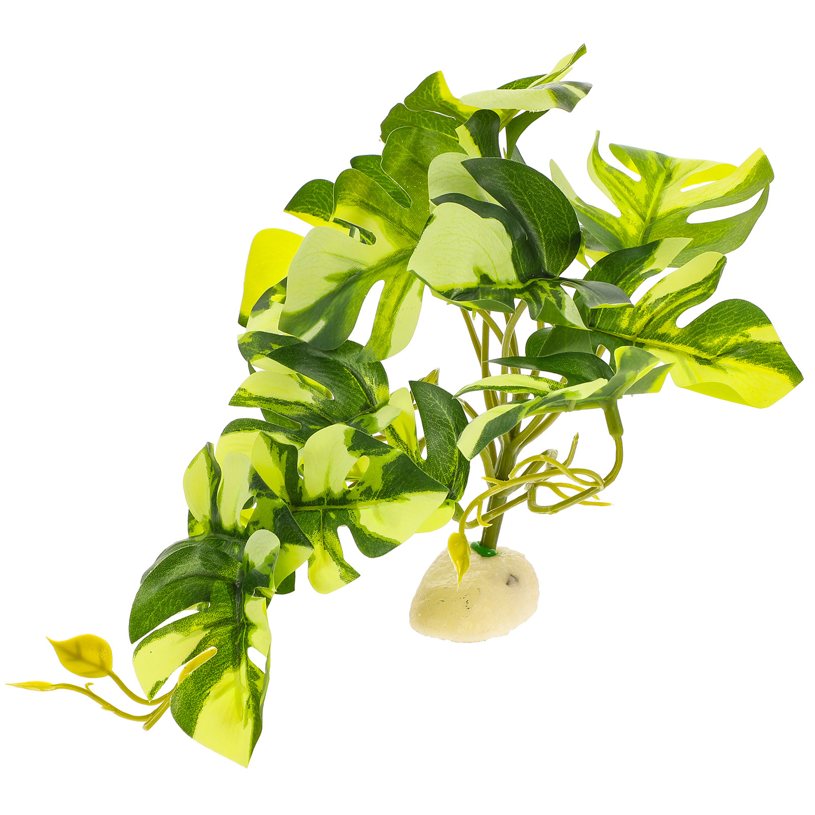 Aquarium Plant Ornament - リアルな樹脂製爬虫類テラリウム植物シミュレーション水槽装飾品、爬虫類タンクや魚用の人工装飾植物