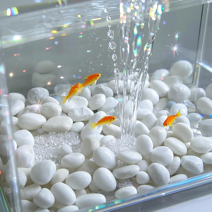 400g 白色磨き天然川石 2-3cm - 植木鉢、水槽、庭 - Aquarium Sand White のレビューと価格