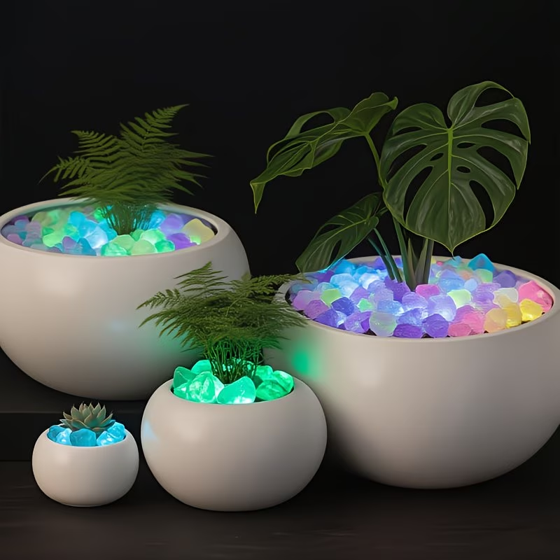 300個入り発光小石セット、0.9〜1.5cm樹脂製グロース - Aquarium Plant Ornament のレビューと価格