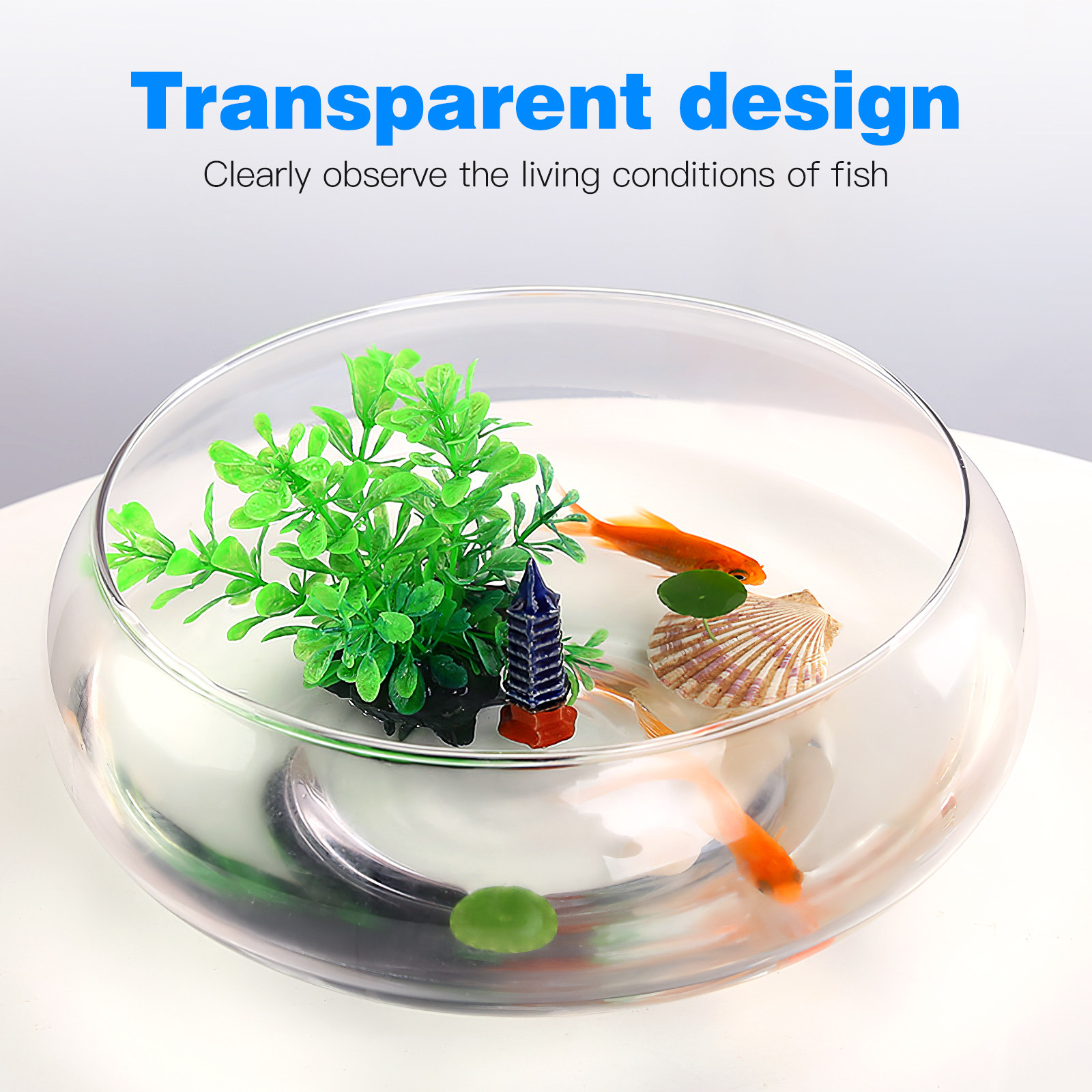 2800ml装飾用卓上水槽、透明プラスチック製アクアリウム、 - Planted Aquarium For Goldfish のレビューと価格