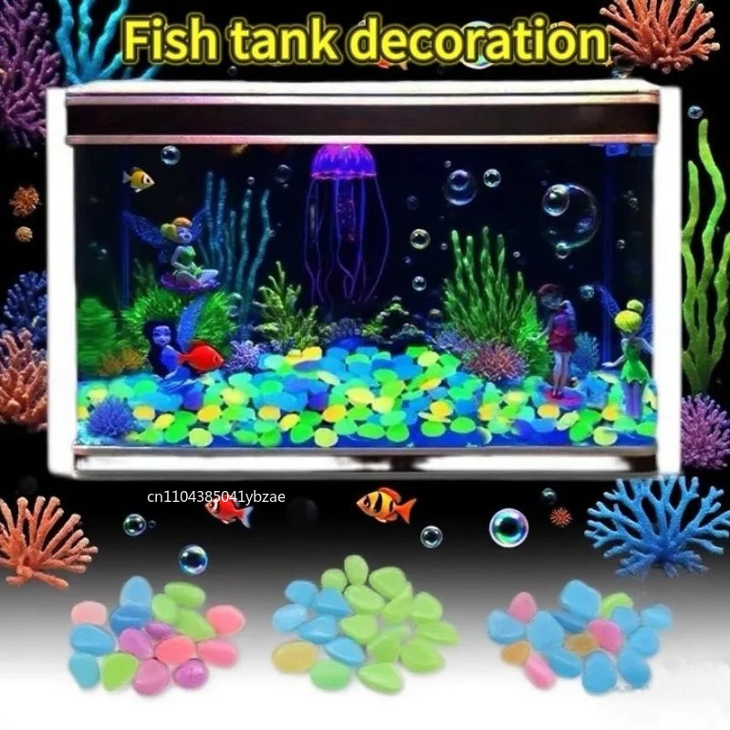 100～800個の暗闇で光る小石、景観、庭の小道、鉢植え、公 - Aquarium Plant のレビューと価格