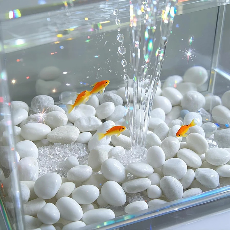 ナチュラルホワイトポリッシュリバーロック 200g-800g - Aquarium Sand White のレビューと価格