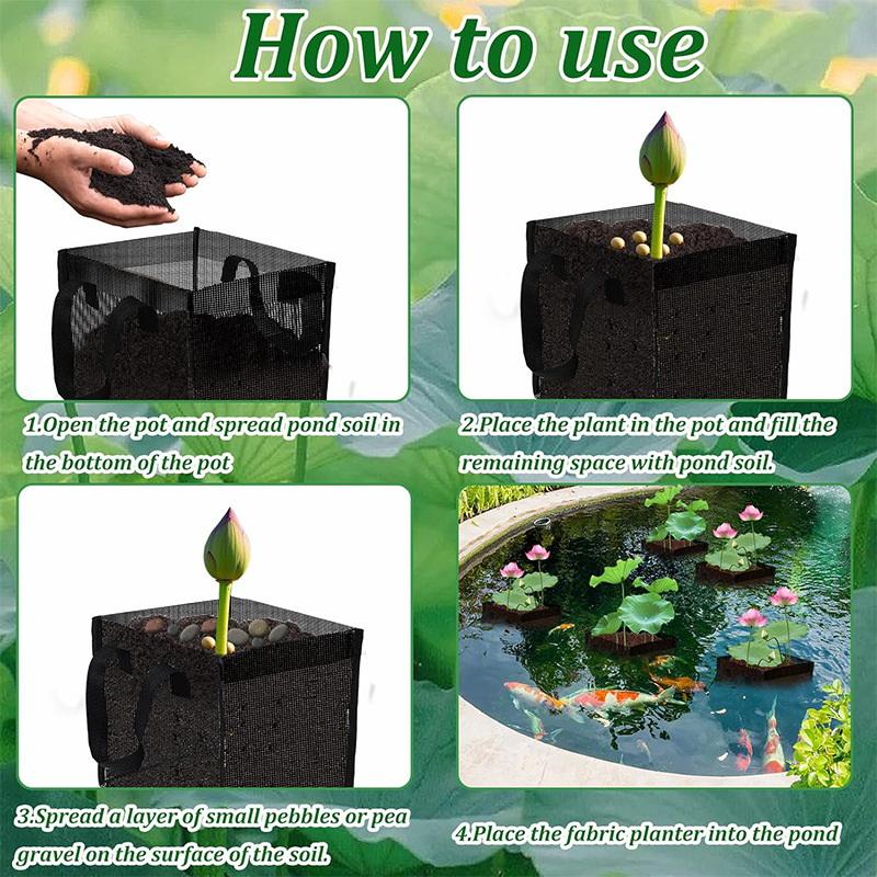 4 個ブラックメッシュ池植栽バスケット正方形ラウンド PVC - Aquarium Plant のレビューと価格