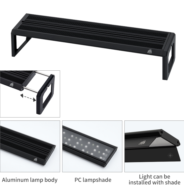 ウィークアクアMシリーズRGB UV LED水槽ライト、調整 - Planted Aquarium Pendant Light のレビューと価格