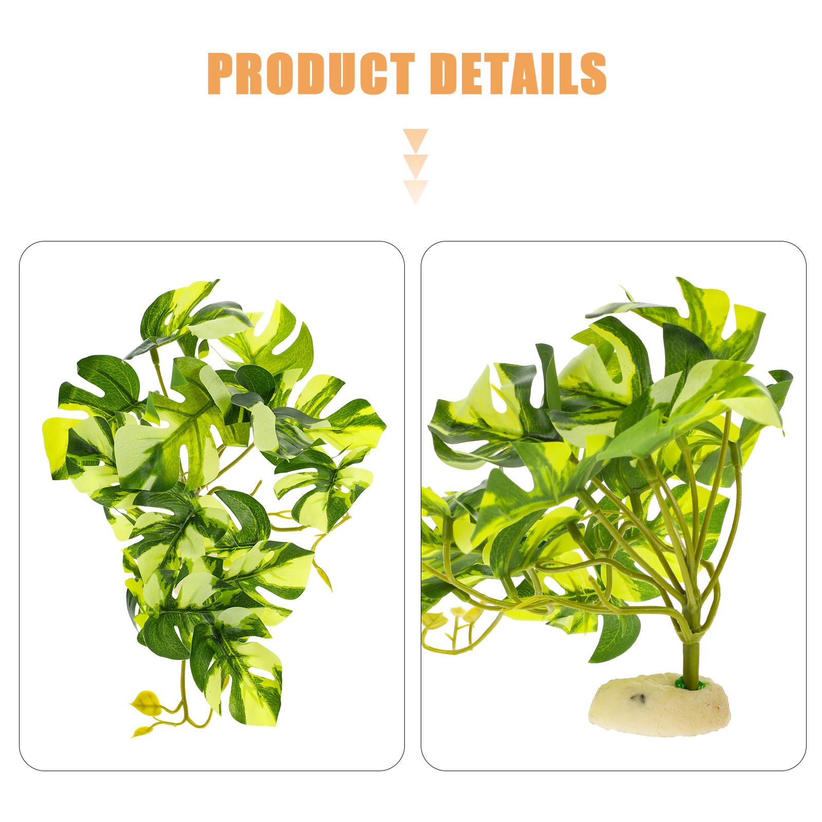 リアルな樹脂製爬虫類テラリウム植物シミュレーション水槽装飾品 - Aquarium Plant Ornament のレビューと価格