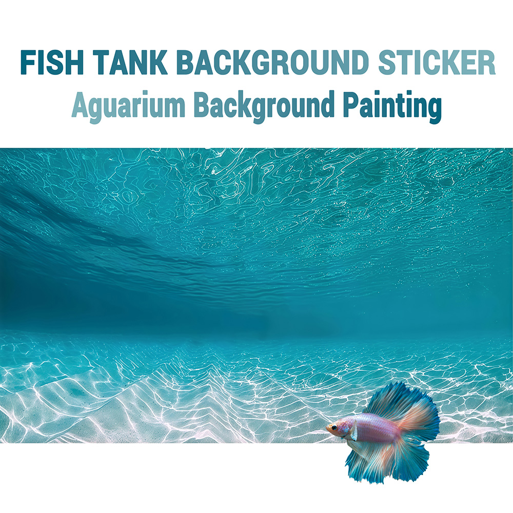 日光に照らされた白い砂、水槽背景画、水槽ステッカー、爬虫類水 - Aquarium Sand White のレビューと価格