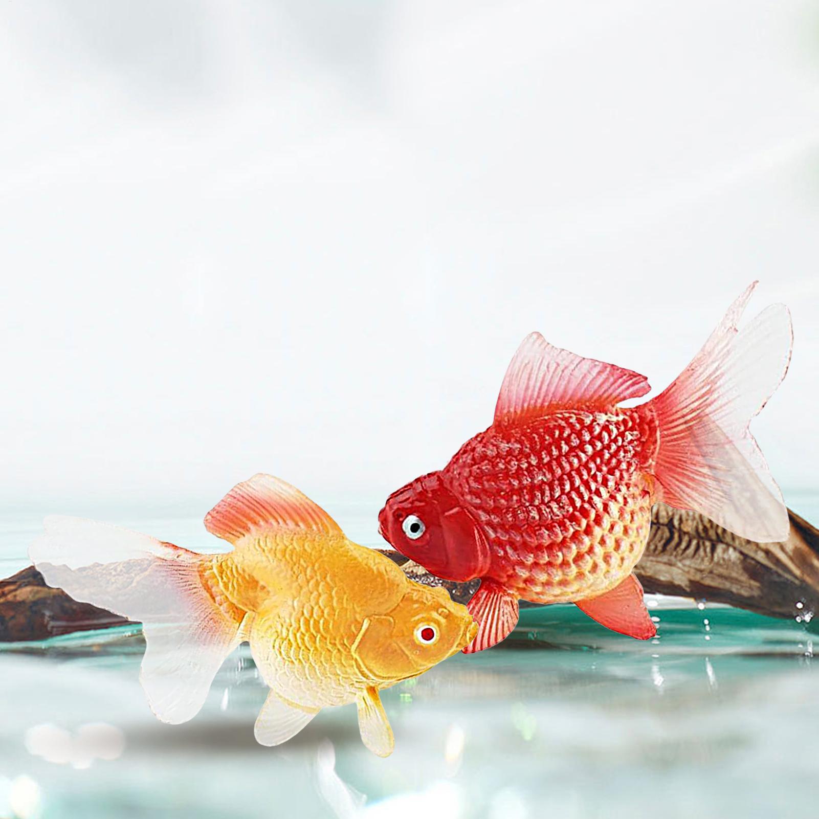 偽金魚 2個/セット 人工偽金魚 リアルな動きをする黄色と赤 - Planted Aquarium For Goldfish のレビューと価格