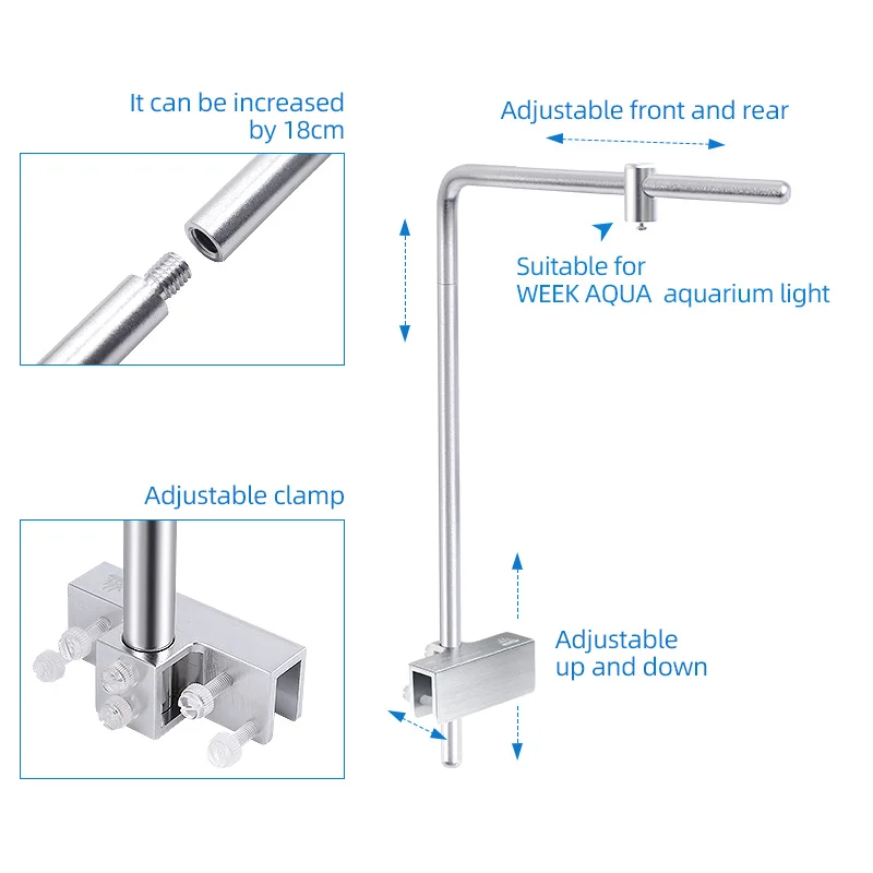 週アクアライトスタンドユニバーサルアルミ合金水族館 LED  - Planted Aquarium Pendant Light のレビューと価格